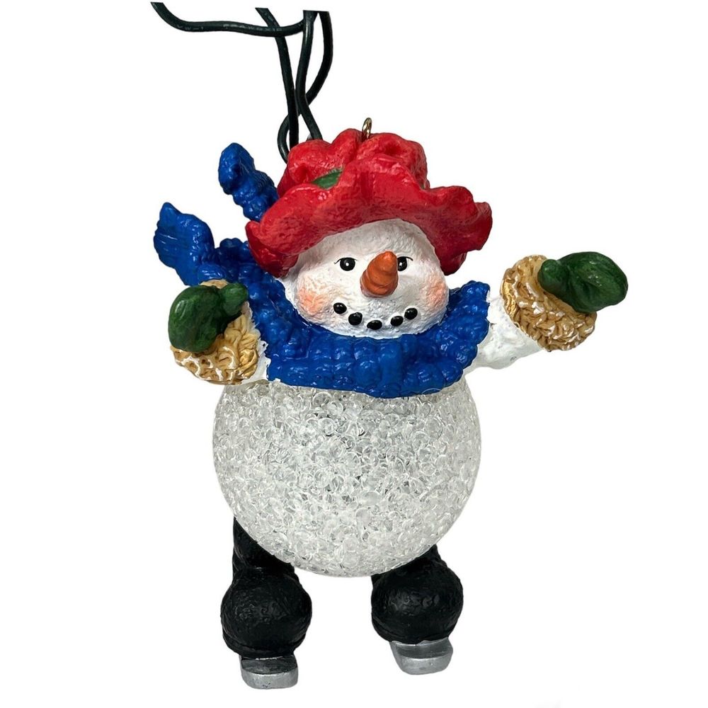 5 Christmas Snowman String Light Decor Cracked Ice Body Skating Holiday Scarf